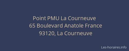 Point PMU La Courneuve