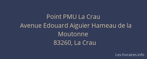 Point PMU La Crau