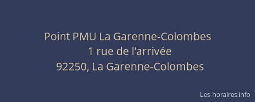 Point PMU La Garenne-Colombes