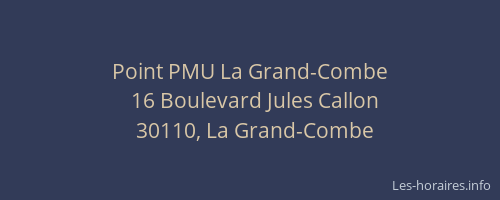 Point PMU La Grand-Combe