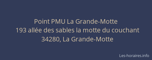 Point PMU La Grande-Motte