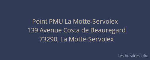 Point PMU La Motte-Servolex