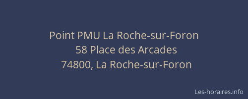 Point PMU La Roche-sur-Foron