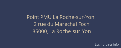 Point PMU La Roche-sur-Yon