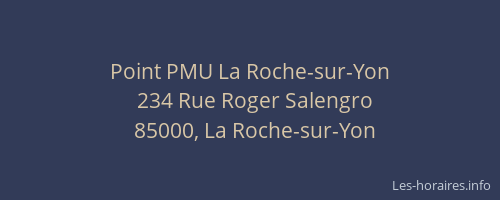 Point PMU La Roche-sur-Yon