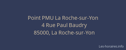 Point PMU La Roche-sur-Yon