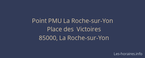 Point PMU La Roche-sur-Yon