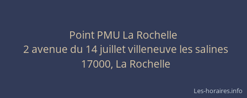 Point PMU La Rochelle
