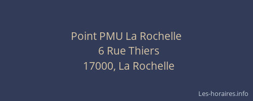 Point PMU La Rochelle