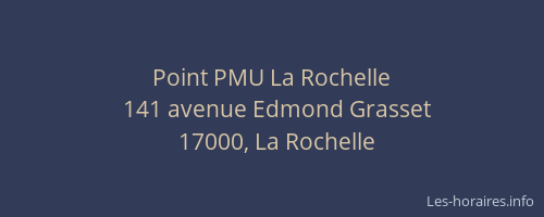 Point PMU La Rochelle