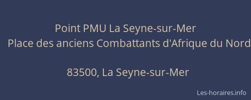 Point PMU La Seyne-sur-Mer