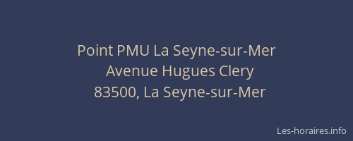 Point PMU La Seyne-sur-Mer