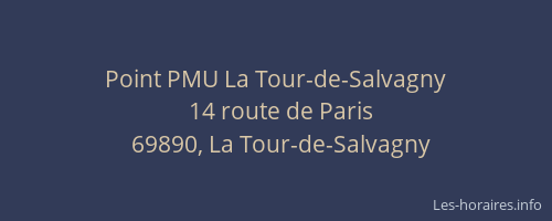 Point PMU La Tour-de-Salvagny
