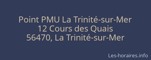 Point PMU La Trinité-sur-Mer
