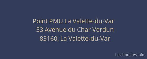 Point PMU La Valette-du-Var
