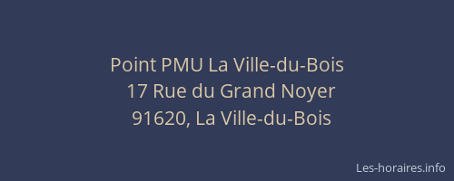 Point PMU La Ville-du-Bois