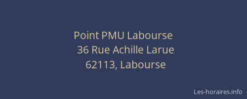Point PMU Labourse