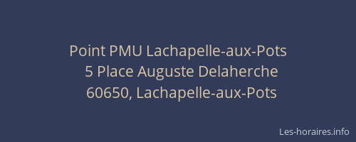 Point PMU Lachapelle-aux-Pots