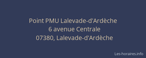 Point PMU Lalevade-d'Ardèche