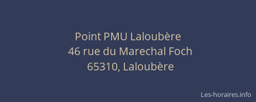 Point PMU Laloubère