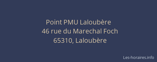 Point PMU Laloub&egrave;re