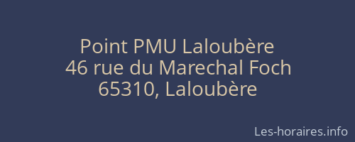 Point PMU Laloubère