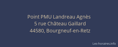 Point PMU Landreau Agnès