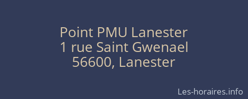 Point PMU Lanester