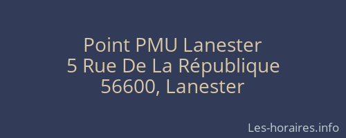 Point PMU Lanester