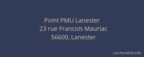 Point PMU Lanester
