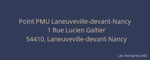 Point PMU Laneuveville-devant-Nancy