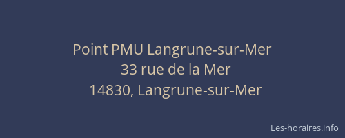Point PMU Langrune-sur-Mer