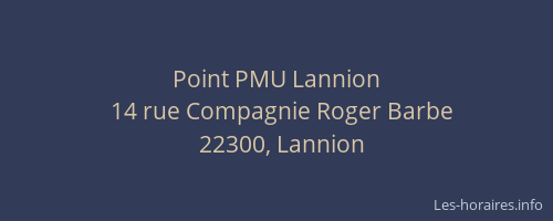 Point PMU Lannion