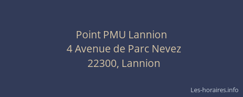 Point PMU Lannion