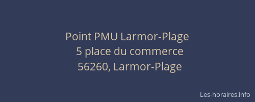Point PMU Larmor-Plage
