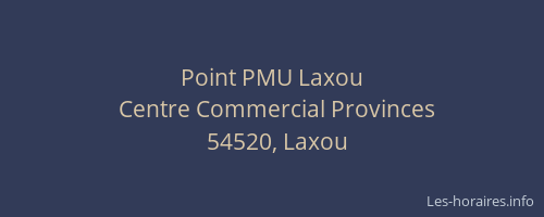 Point PMU Laxou