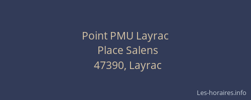 Point PMU Layrac