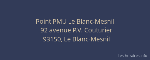 Point PMU Le Blanc-Mesnil