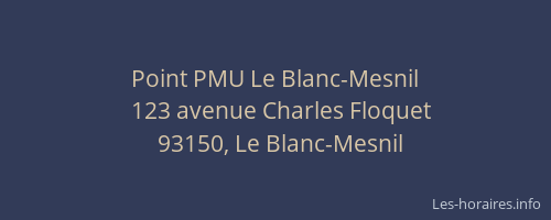 Point PMU Le Blanc-Mesnil