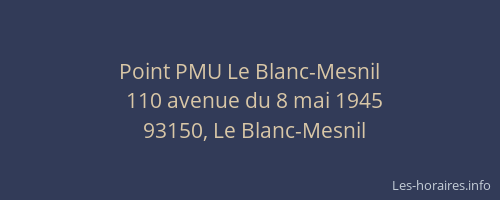 Point PMU Le Blanc-Mesnil