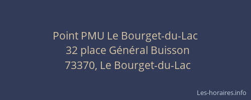 Point PMU Le Bourget-du-Lac