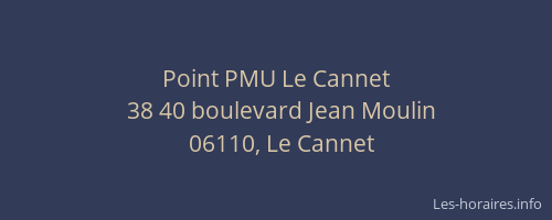 Point PMU Le Cannet