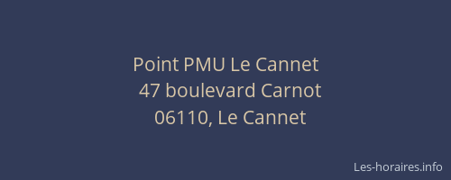 Point PMU Le Cannet
