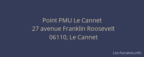 Point PMU Le Cannet
