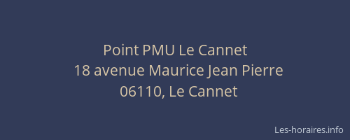 Point PMU Le Cannet