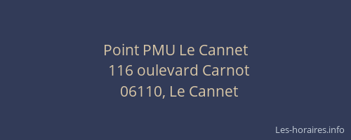 Point PMU Le Cannet