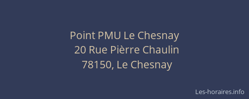 Point PMU Le Chesnay