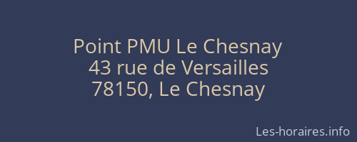Point PMU Le Chesnay