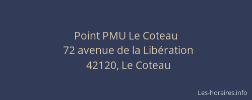 Point PMU Le Coteau