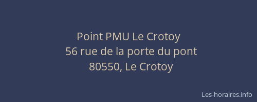 Point PMU Le Crotoy